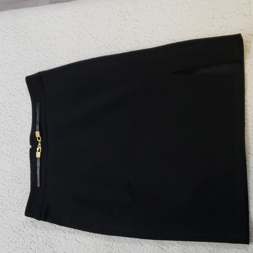 Express High Waist Pencil Skirt with gold embellishment, size 6.